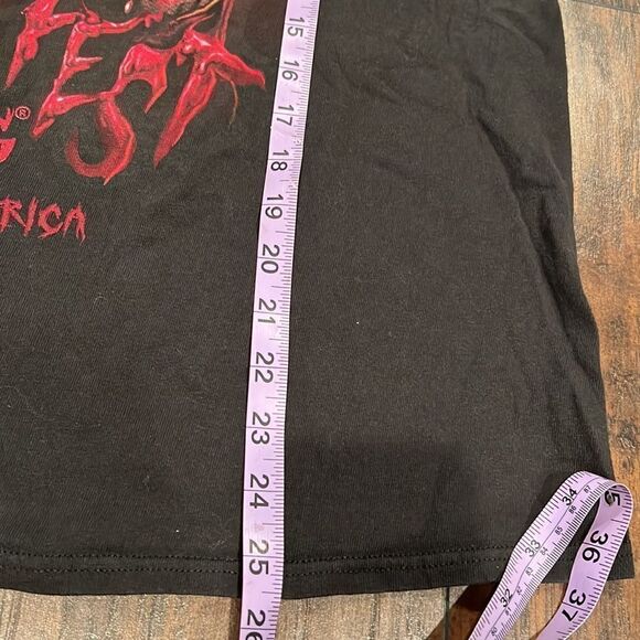 FRIGHT FEST SIX FLAGS Great America scary clown graphic Tee size L EUC - Picture 5 of 7